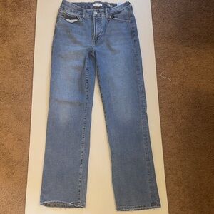 Good American Blue Straight Leg Jeans